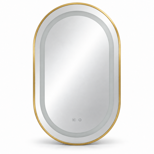 Aluminum Oval LED Bathroom Mirror 24" x 36" – ATLD-OLF