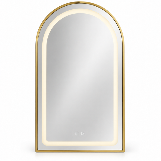 Aluminum Arch LED Bathroom Mirror 24" x 36" – ATLD-ADF