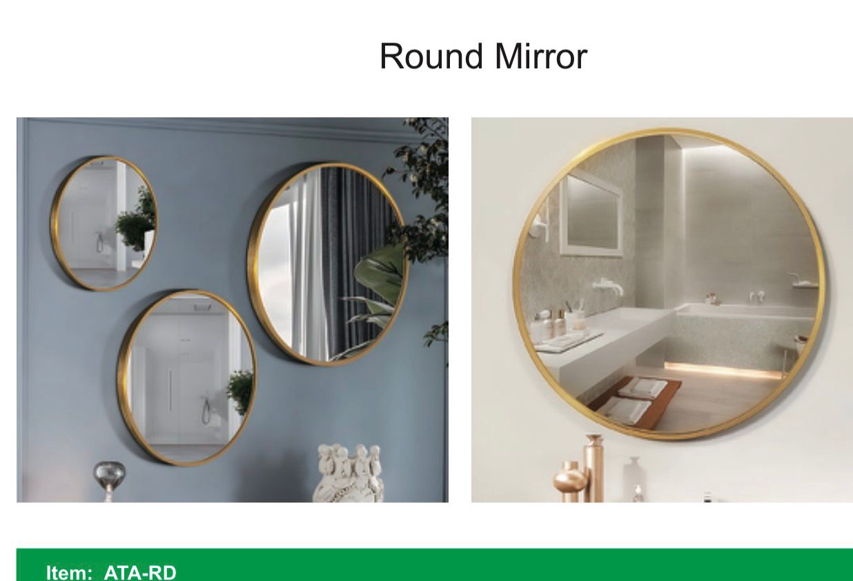 Aluminium Framed Round Mirror - 36"x36" - ATA-RD