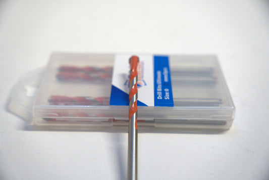 Red Ultimate Drill Bit by Best Glass Parts, designed for precision glass drilling, shown in a close-up image.