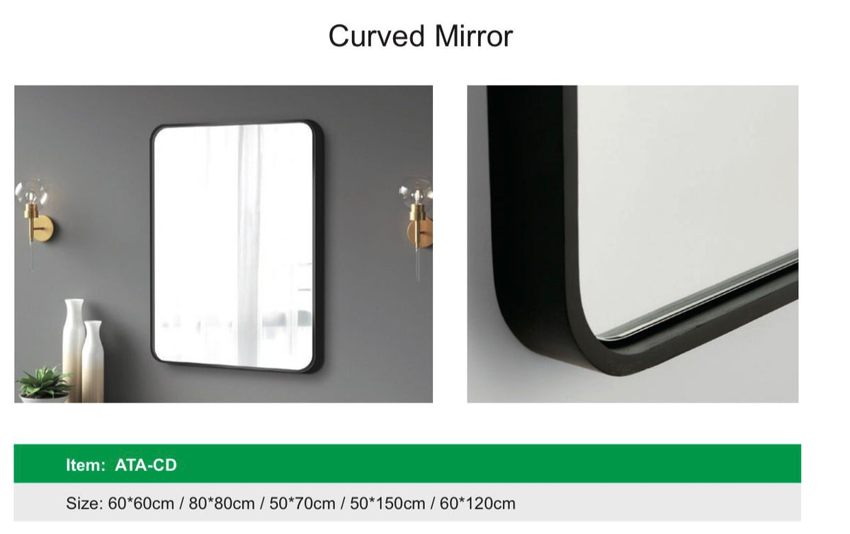Aluminium framed rectangle mirror measuring 24x36 inches with sleek design, by Best Glass Parts.