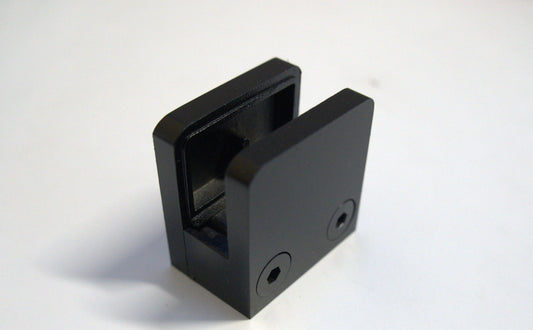 Small 45mm flat base clamp from Best Glass Parts, showing the sturdy metal clamp with flat base for secure glass installation.