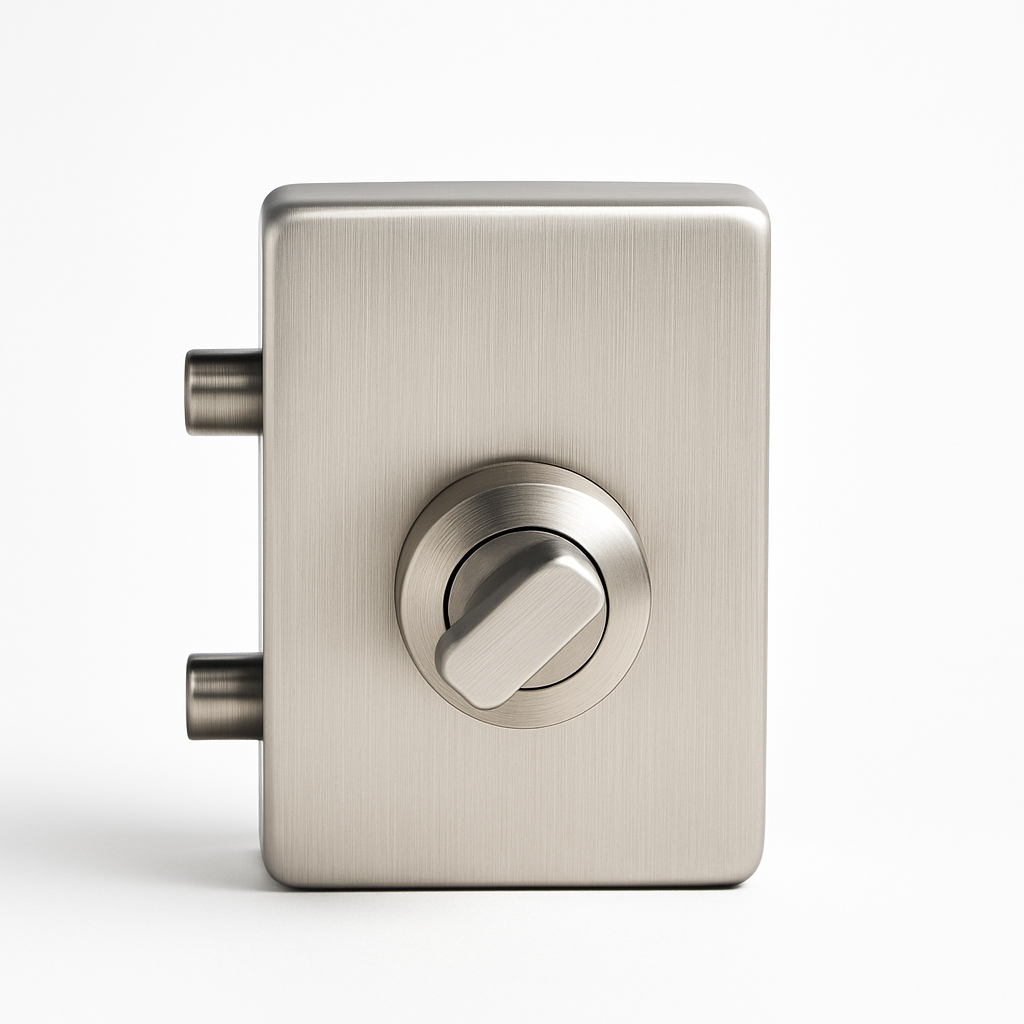 Glass to glass lock with key from Best Glass Parts, 4.5x3 inches, featuring a secure locking mechanism and metal construction.
