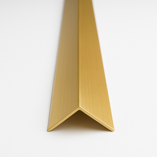 Clear glass L trim, 1x1 inch cross section, 96 inches long, from Best Glass Parts, shown in the product image.