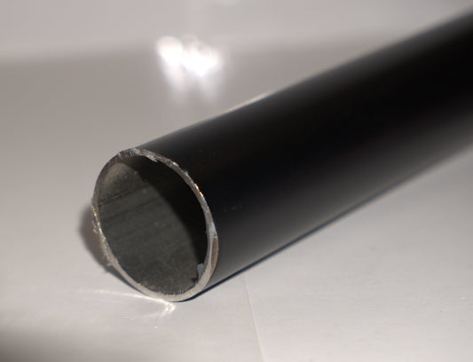 Round 40mm handrail pipe from Best Glass Parts, 20 ft length, with smooth metallic surface and sturdy cylindrical design.