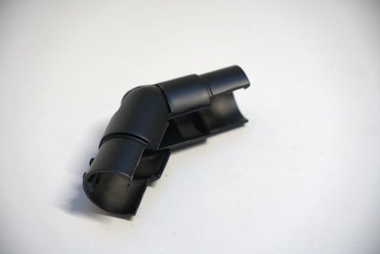 Round exterior railing top handrail by Best Glass Parts, showing its smooth, polished surface and mounting details.