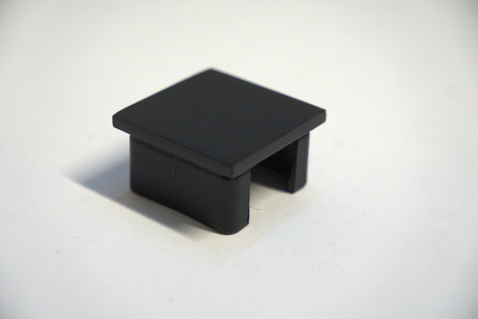Square handrail end cap for railing top, made by Best Glass Parts, shown in the image with a sleek, polished finish.