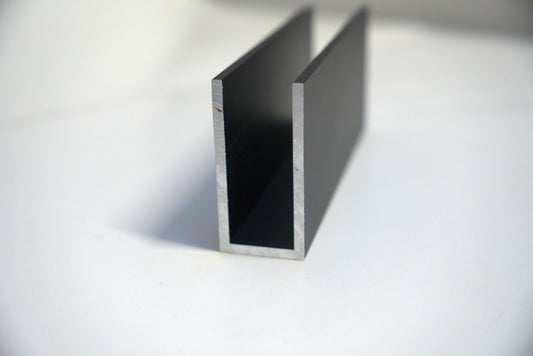 Chrome 10mm U-Channel from Best Glass Parts, 1 to 144 inches long, showing the sleek U-shaped metal profile.