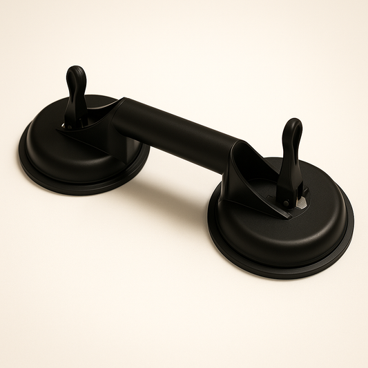 Black suction cup dual plate from Best Glass Parts, featuring durable suction cups for secure mounting and versatile use.