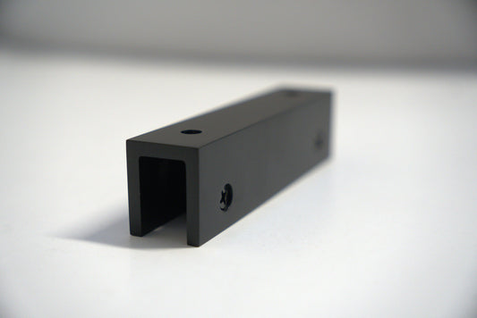 Top Clamp 180 from Best Glass Parts, showcasing a sturdy glass clamp with a sleek metal finish for secure glass installation.