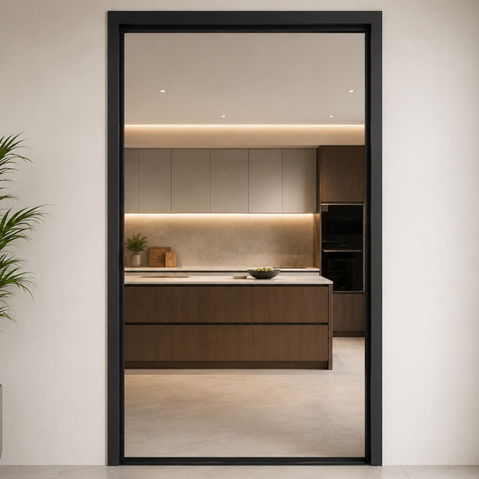 Best Glass Parts Ghost Sliding Door System kit with invisible track, showcasing sleek glass sliding door hardware installation.