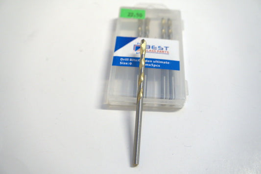 Golden Ultimate Drill Bit by Best Glass Parts, close-up of sharp, durable tungsten tip for glass and tile drilling.