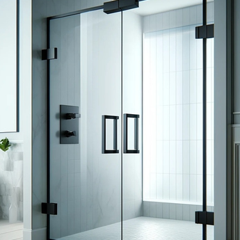 Shower door and hardware