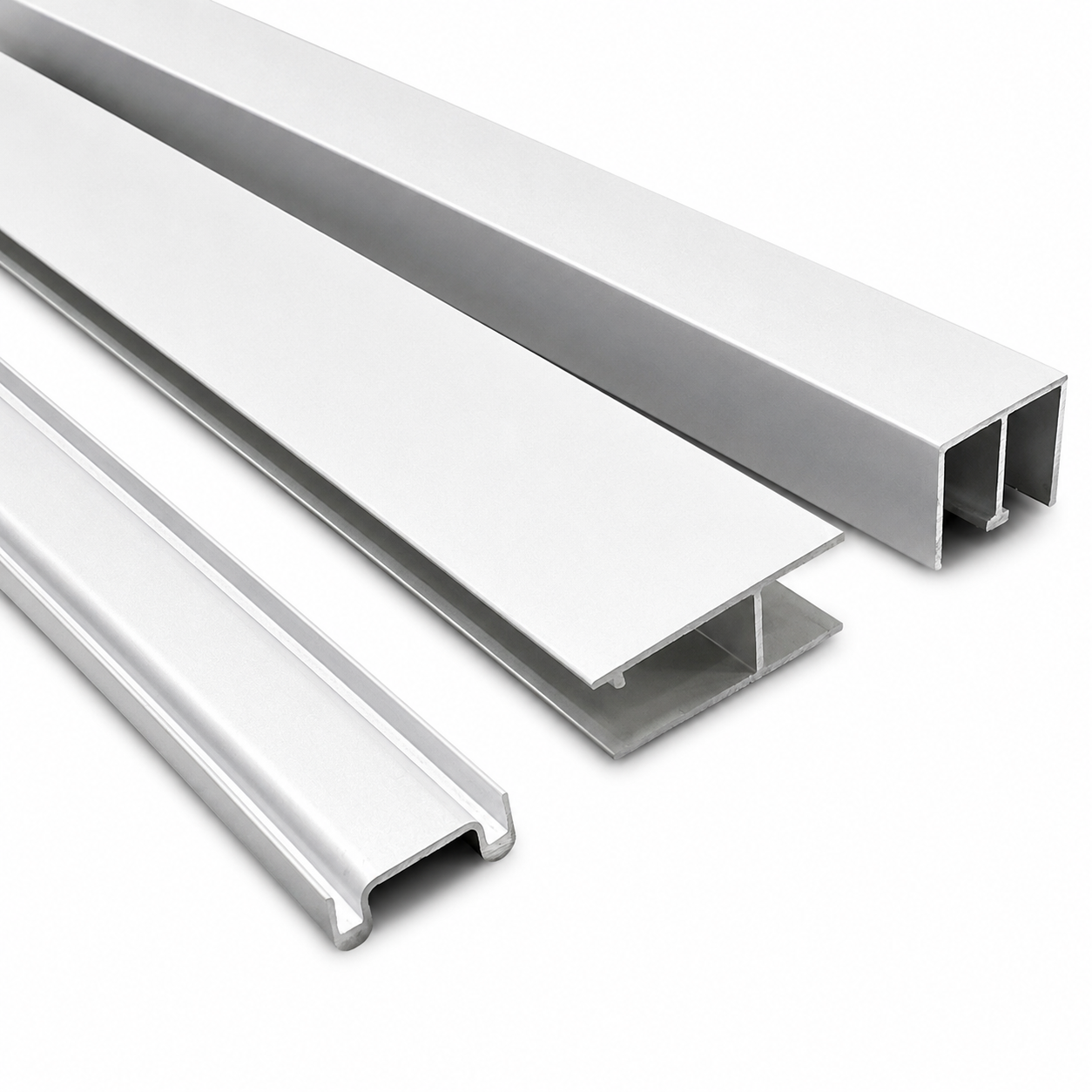 Track Set for Display/Showcase 6mm Glass Sliding Doors - 120" Long
