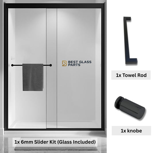 6mm Sliding Shower Door Full Set