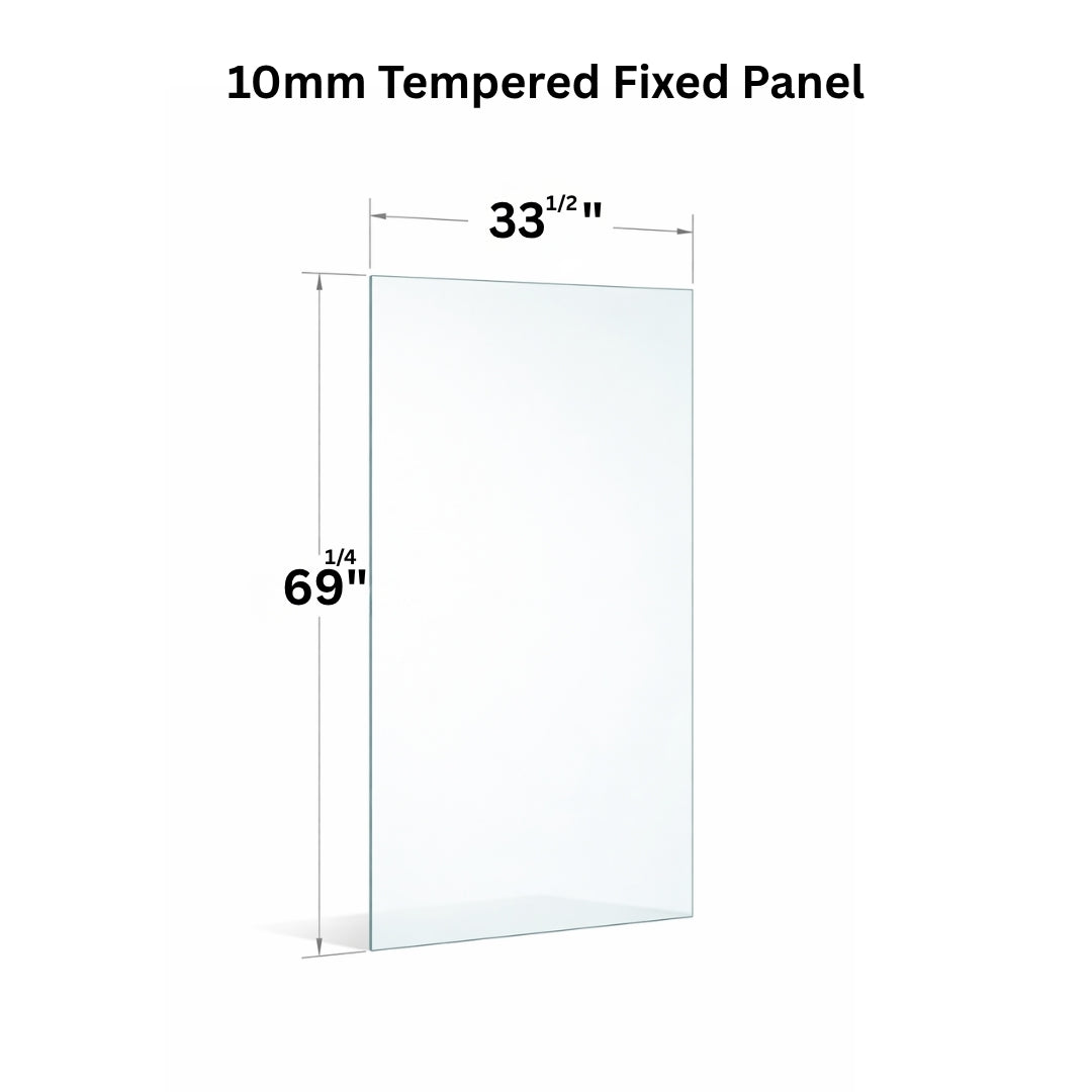 10mm Tempered Glass (3/8)" - Fixed Glass Panel