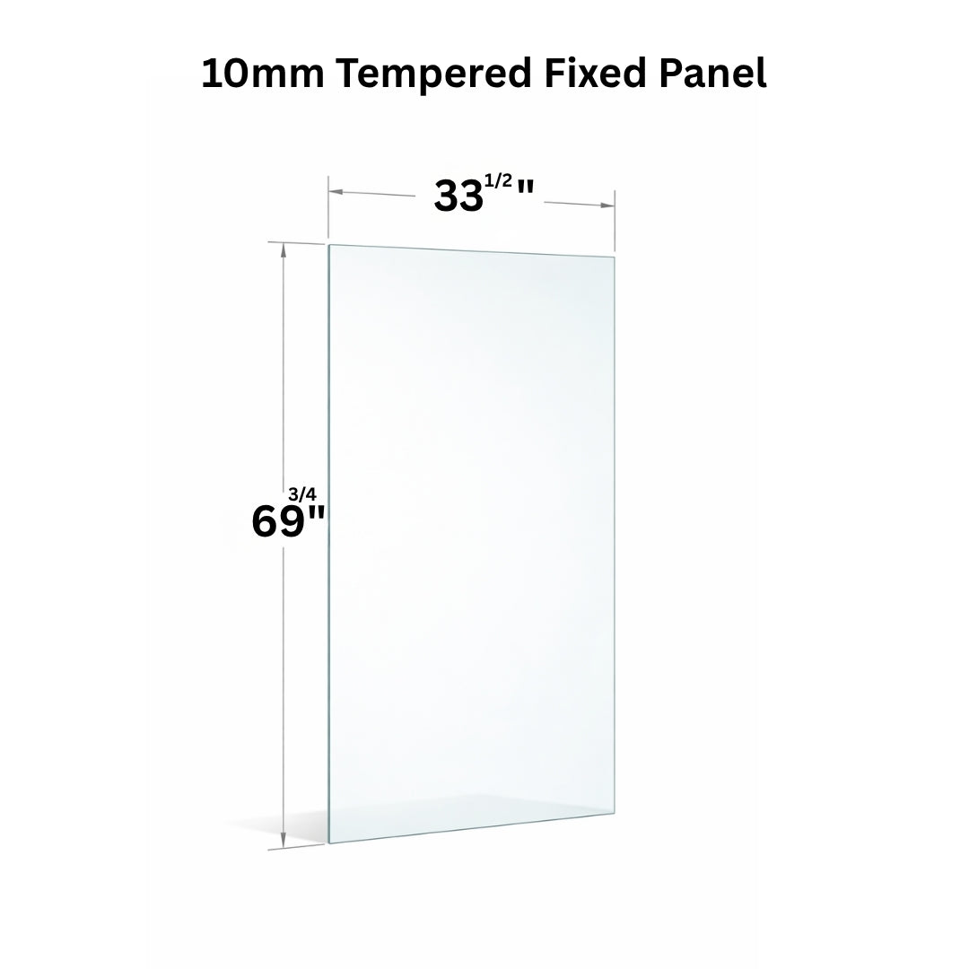 10mm Tempered Glass (3/8)" - Fixed Glass Panel