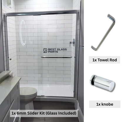 6mm Sliding Shower Door Full Set