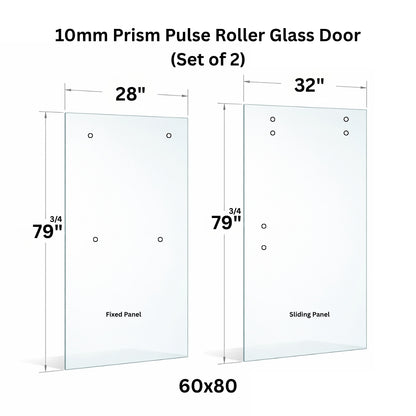 10mm Tempered Glass (3/8)" With Holes - Roller Sliding Glass
