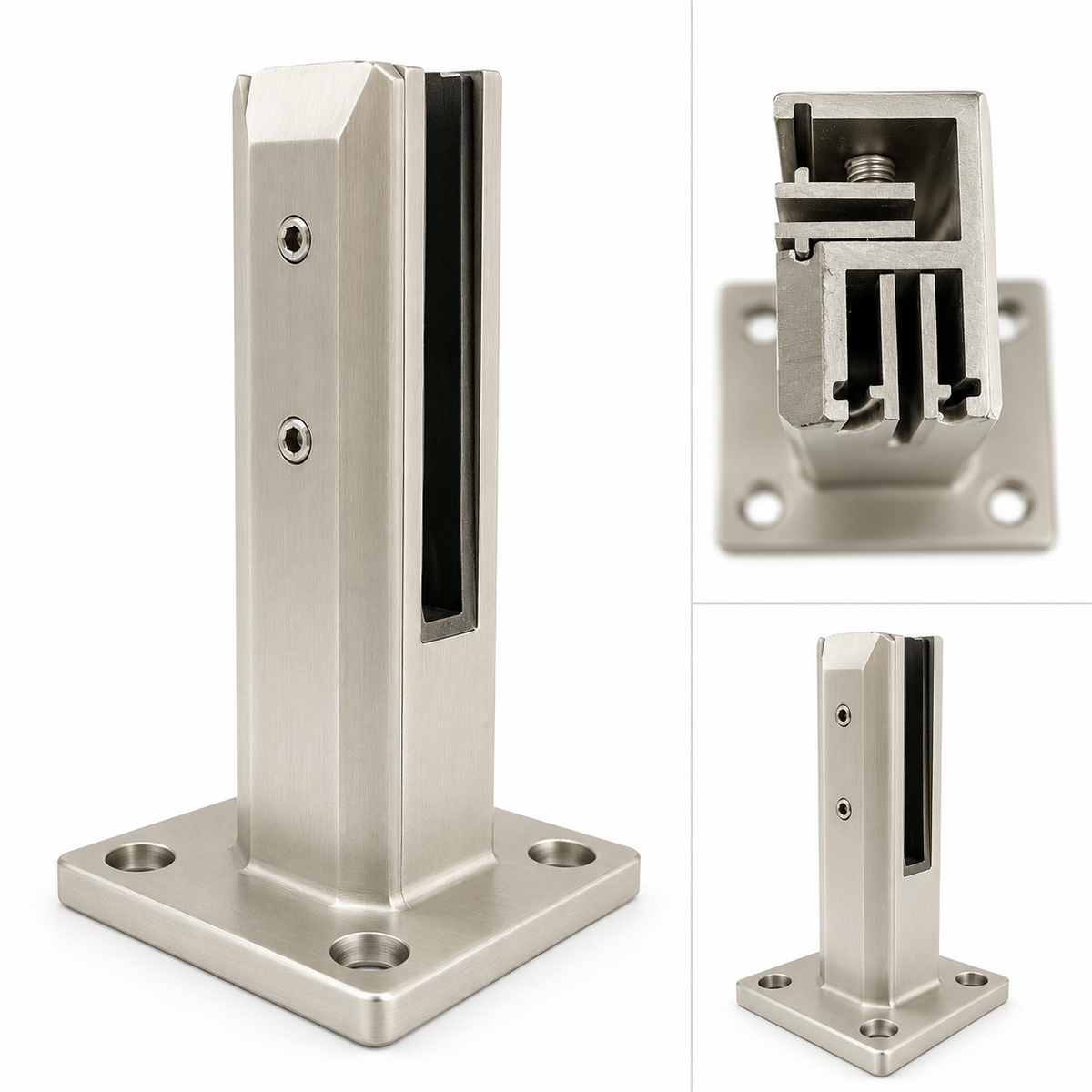 Railing Glass Spigot Glass to Glass 90°