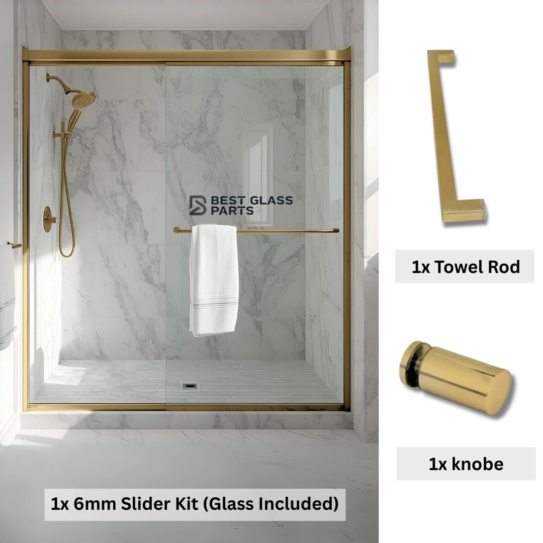 6mm Sliding Shower Door Full Set