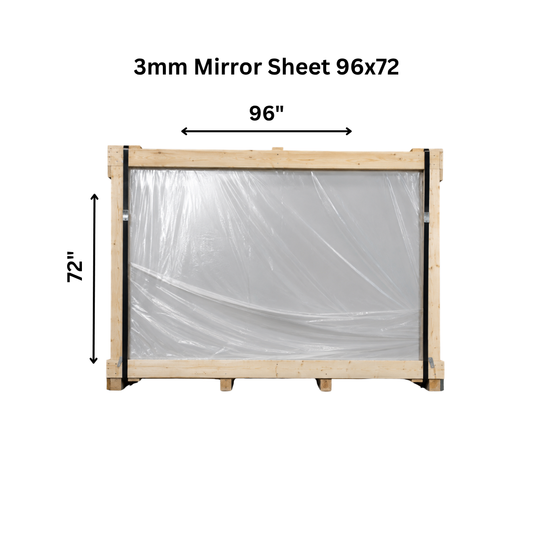 3mm Mirror Sheet 96x72 (Crate) | 63 Sheets