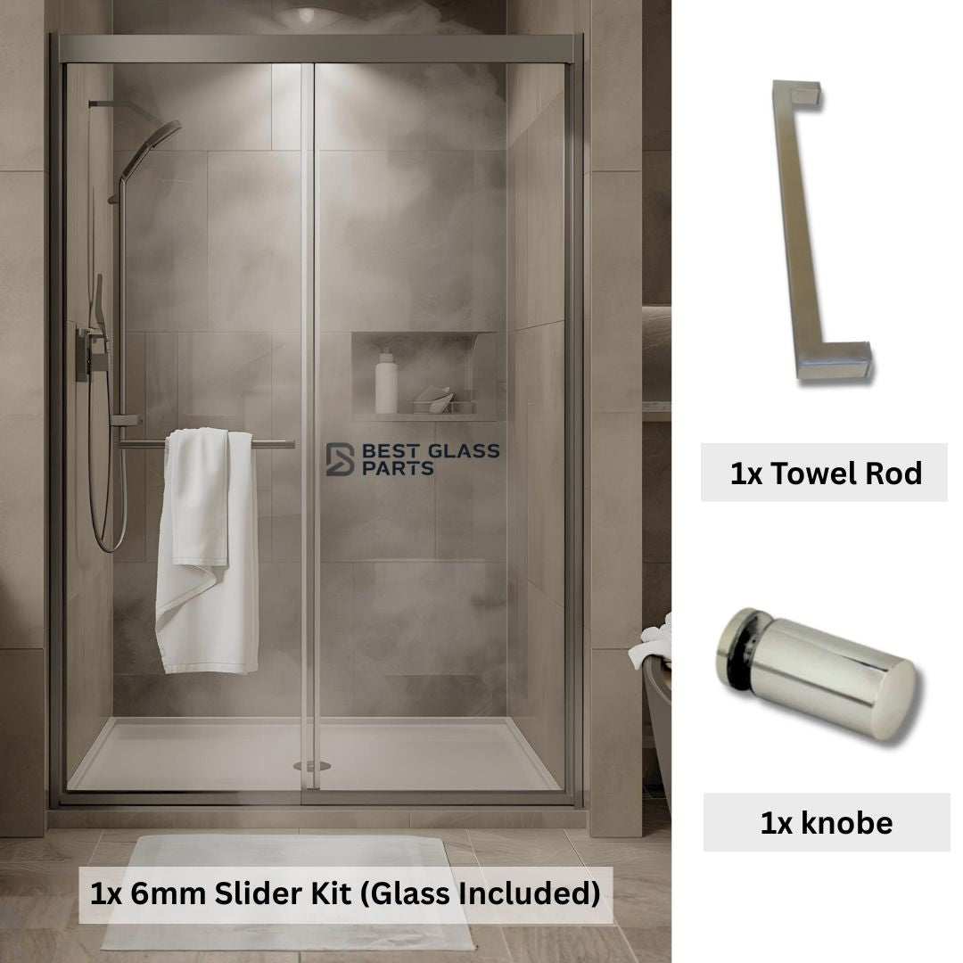 6mm Sliding Shower Door Full Set