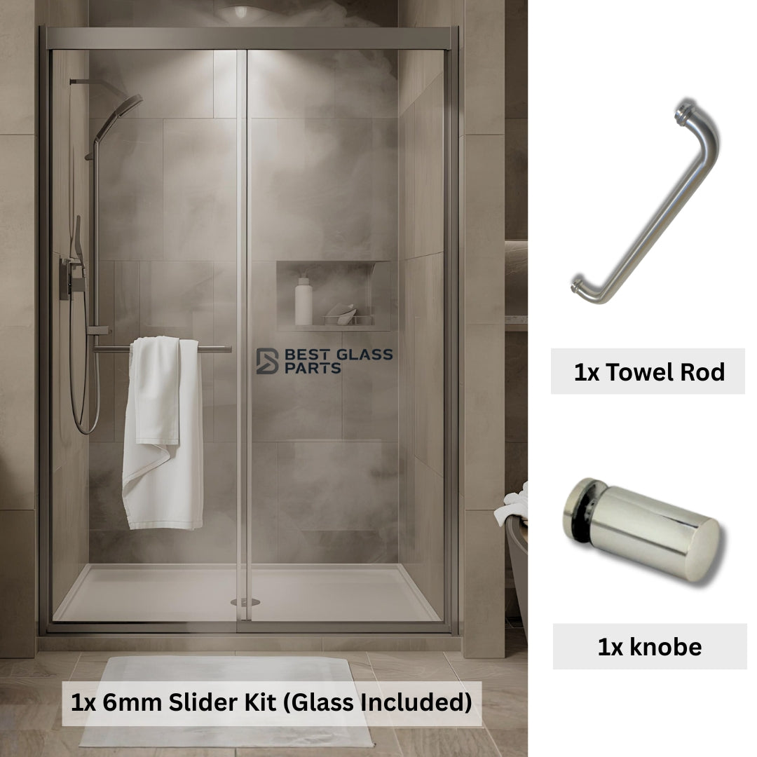 6mm Sliding Shower Door Full Set