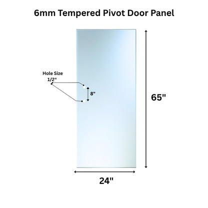 6mm Tempered Glass (1/4") - Pivot Door Glass