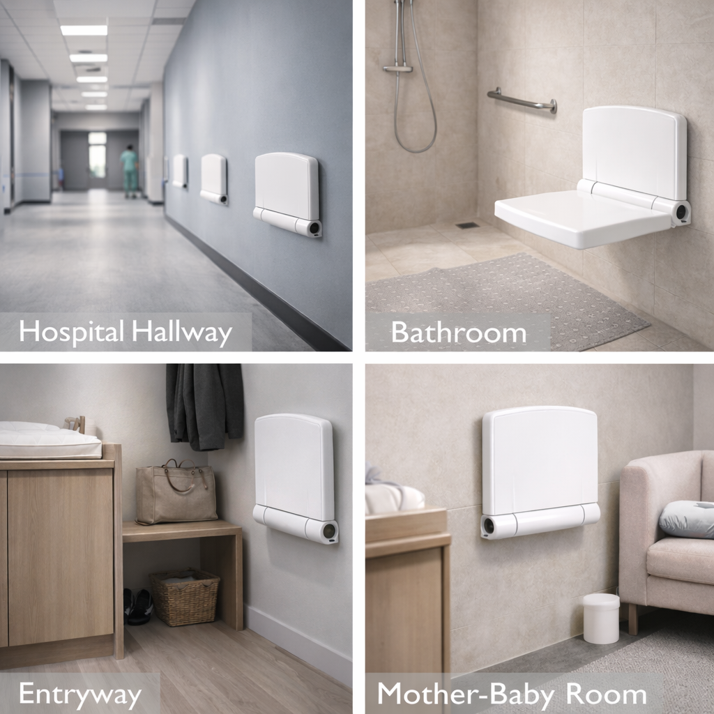 Fold Down Shower Seat Wall Mounted