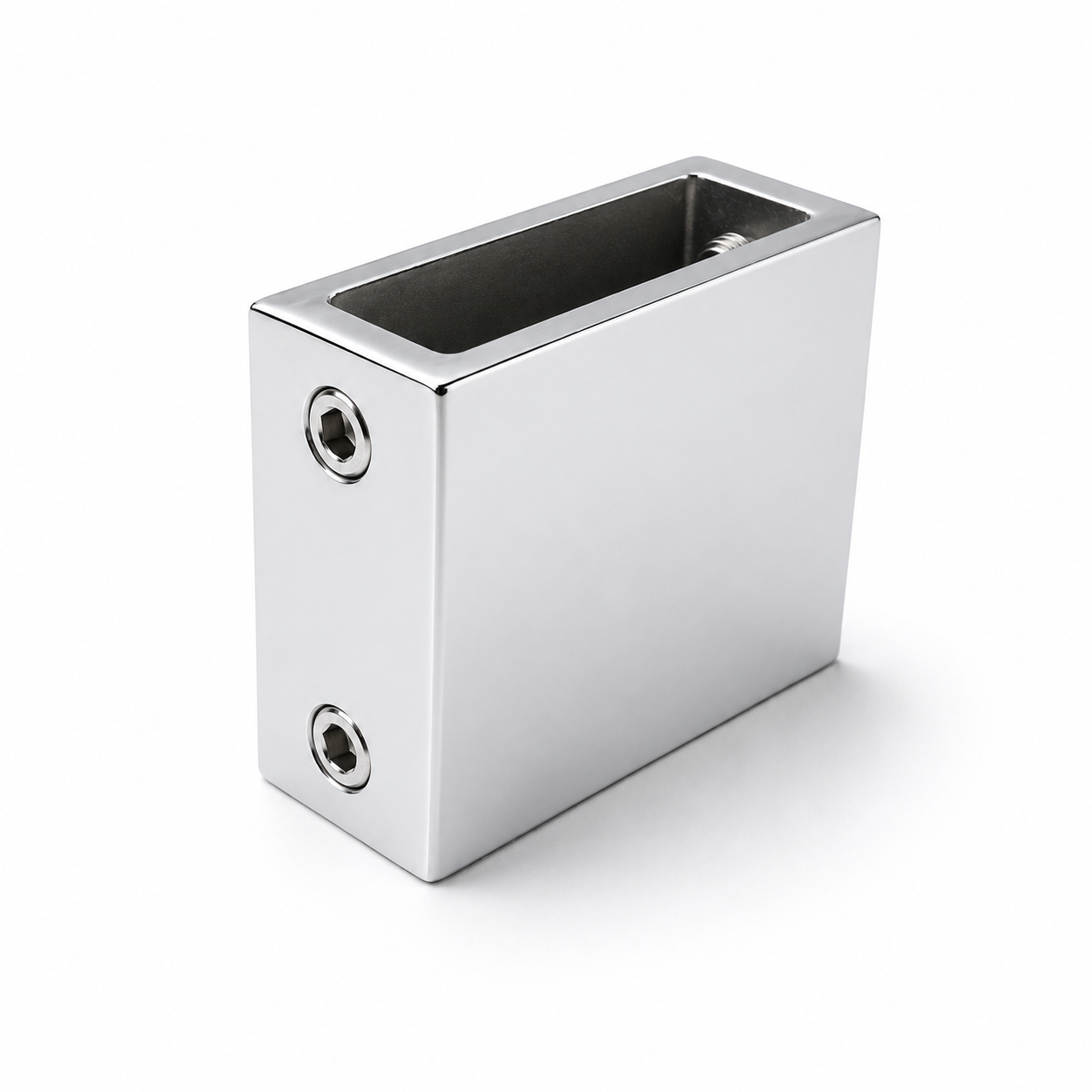 Square bar clamp wall mount from Best Glass Parts with adjustable rod for secure glass or panel support.