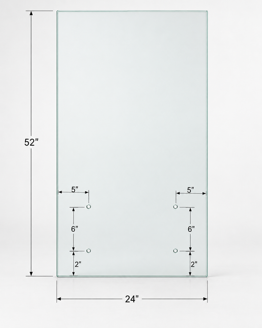 12mm (1/2") Tempered - Standoff Railing Glass