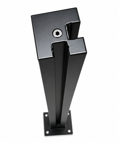 Glass Railing Post System 42" High - Black