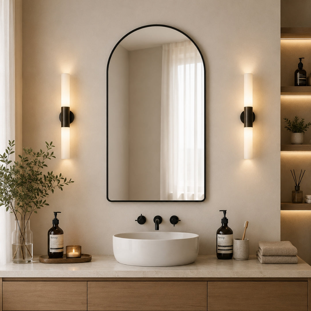 Aluminium Framed Arch Mirror - 24"x36" - ATA-AD