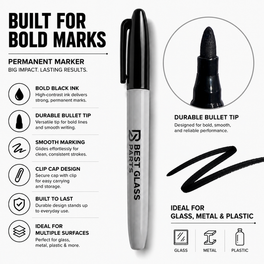 Premanent Marker Quick Drying Black - Sharpy - Pack of 10