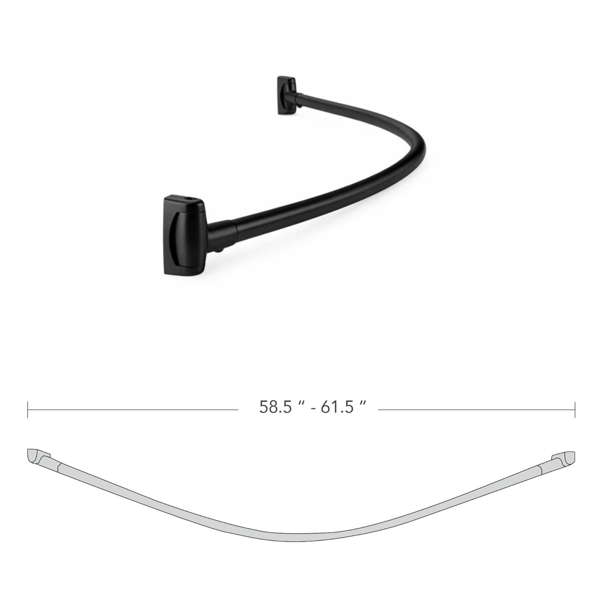 Curved Shower Curtain Rod 60"