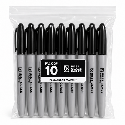 Permanent Marker Black, Quick-Dry – Pack of 10
