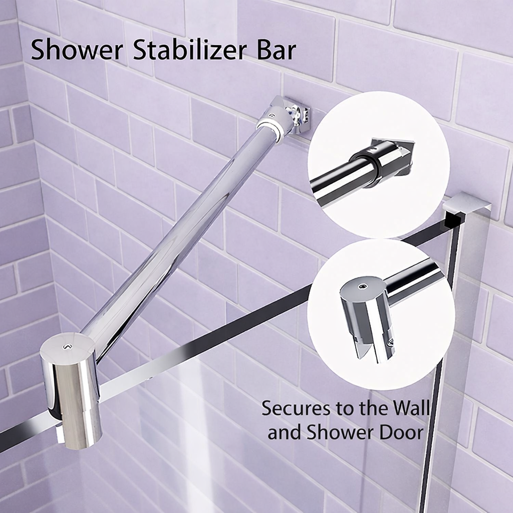 Support Bar Clamp Glass To Rod Half Open