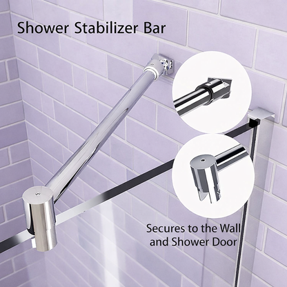 Support Bar Clamp Glass To Rod Half Open