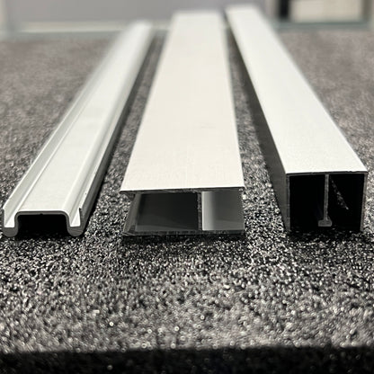 Track Set for Display/Showcase 6mm Glass Sliding Doors - 120" Long