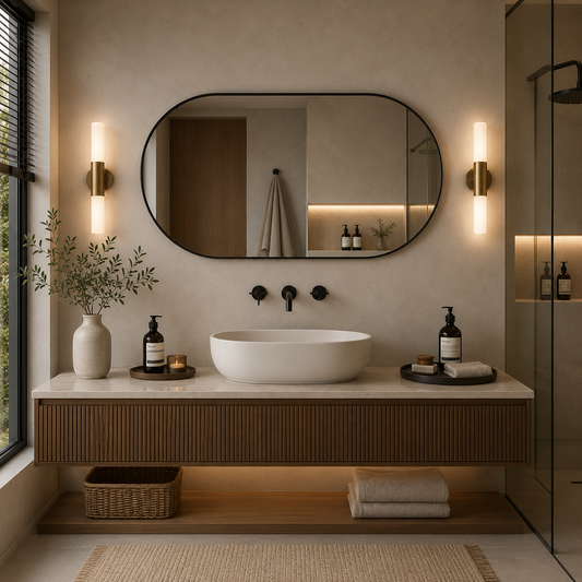 Aluminium Framed Oval Mirror - 24"x36" - ATA-OL