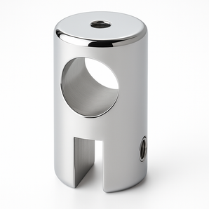 Support Bar Clamp Glass to Rod Open