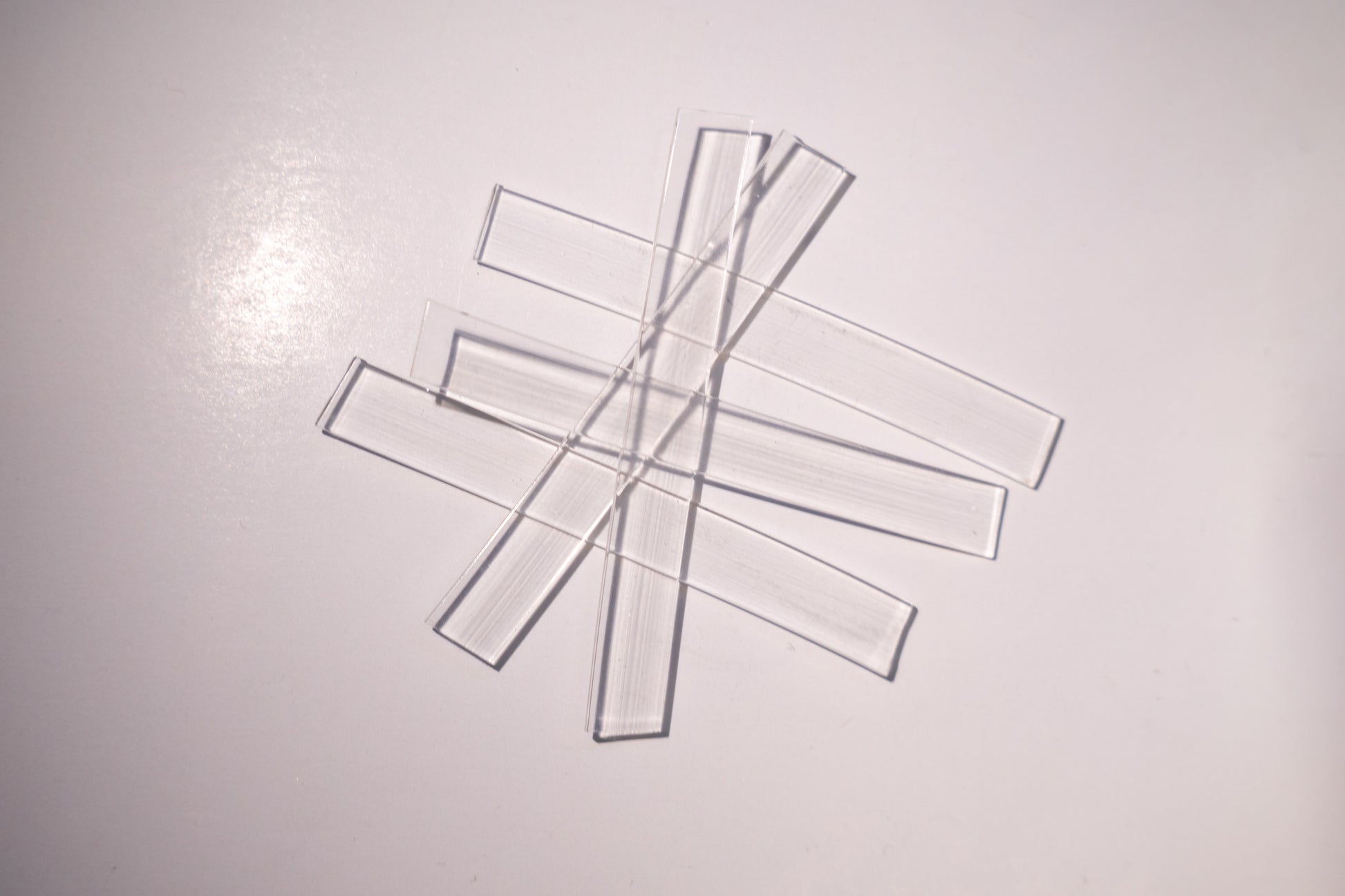 Set of Best Glass Parts setting blocks used as spacers or shims, gray plastic construction for precise glass installation.