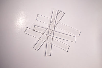 Set of Best Glass Parts setting blocks used as spacers or shims, gray plastic construction for precise glass installation.