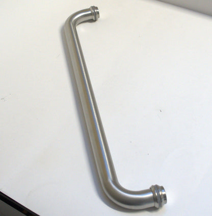 Round chrome towel bar by Best Glass Parts, mounted on wall with a sleek, modern design for bathroom organization.