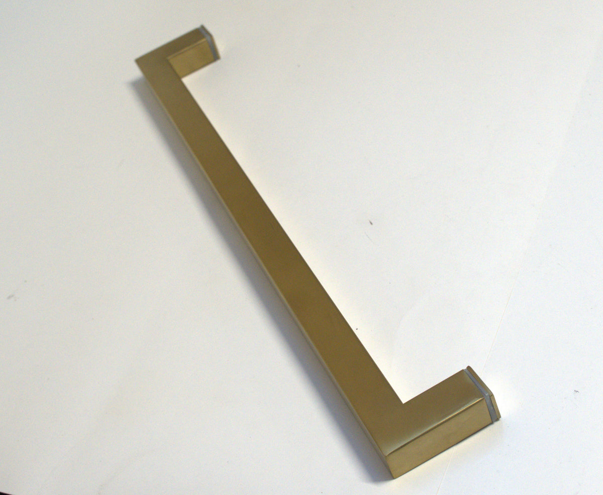 Chrome square towel bar from Best Glass Parts, mounted on wall, with a sleek modern design and smooth finish.