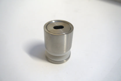 Adjustable stand-off from Best Glass Parts, showcasing a sleek metal spacer with threaded ends for glass installation.