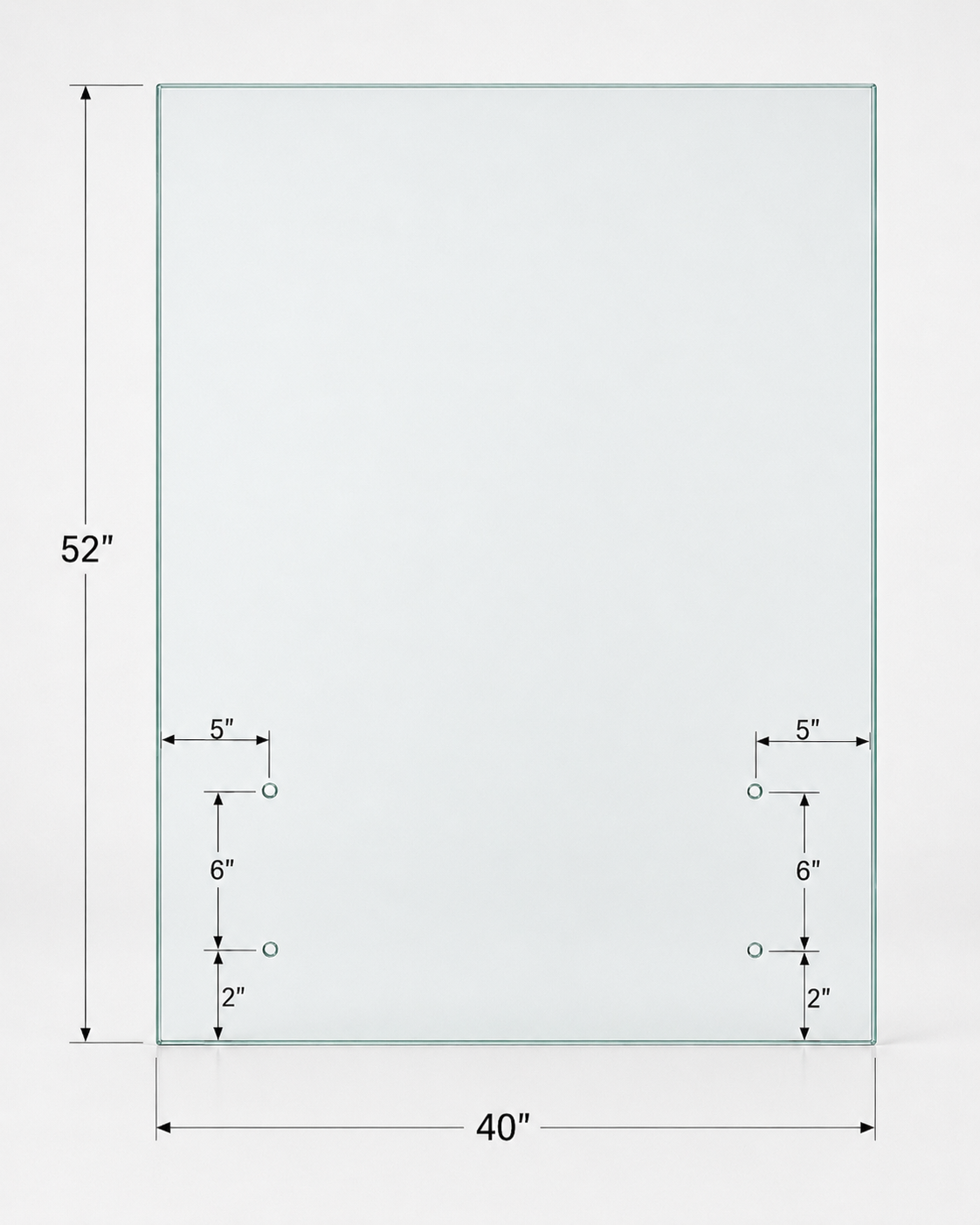 12mm tempered glass standoff railing panel from Best Glass Parts, designed for modern glass railing installations.