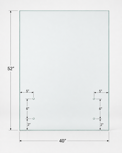 12mm tempered glass standoff railing panel from Best Glass Parts, designed for modern glass railing installations.