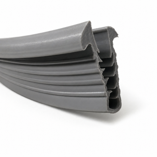 Rubber pivot door insert from Best Glass Parts, shown in close-up with a focus on the black rubber material and installation edge.